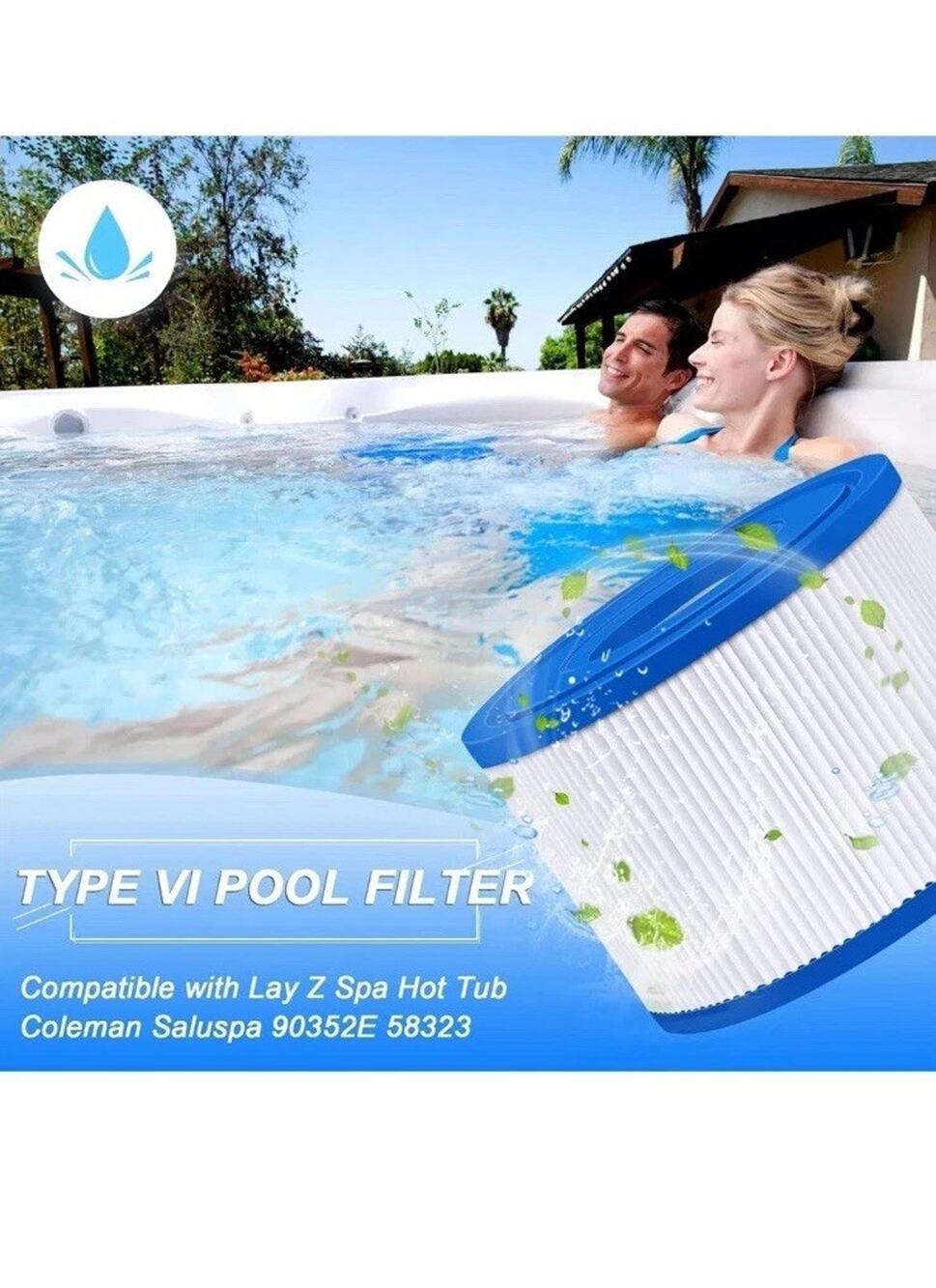 VI Spa Filters 3pk for Clean Coleman and Lay-Z Tub Inflatable Hot Tubs